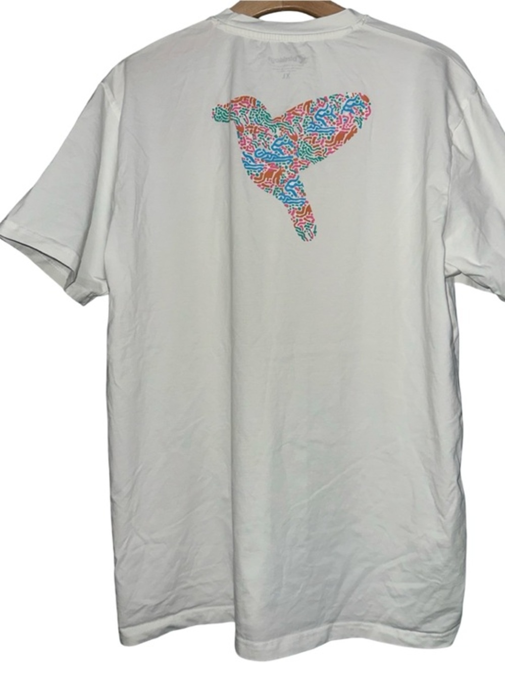 Birddogs Men’s Size XL White Multicolor Hummingbird Graphic Short Sleeve Tee